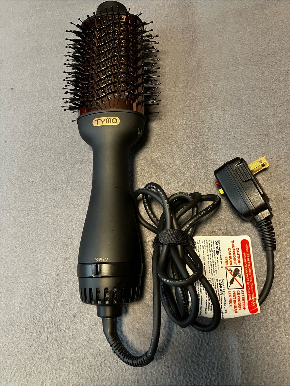Tymo Black Hot Air Round Brush Hair Dryer LIKE NEW